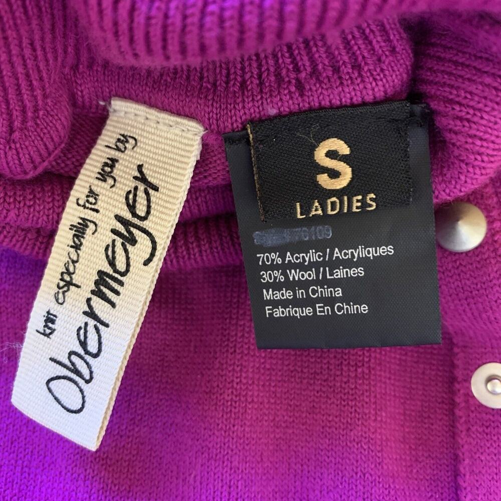 VTG Obermeyer Sweater Small Wool Blend Apres Ski Tunic belted Y2K Chic Rare - Picture 8 of 9